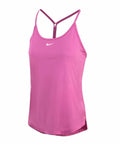 Nike NK375 pink athletic tank top featuring a white swoosh logo and thin straps.
