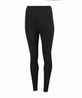 Nike NK376 black high-waisted leggings showcased on a white background.