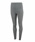 Nike's NK376 high-waisted athletic leggings in gray displayed against a white background.