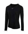 Nike long-sleeve shirt in black featuring a small white logo on the front, identified as Product NK378, showcased against a white background.