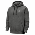 Nike NK387 gray hoodie with a front pocket, drawstring hood, and the iconic brand logo on the chest.