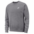 Nike's NK388 sweatshirt in gray features long sleeves and a subtle logo on the chest.