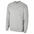 Nike NK388 sweatshirt in gray, featuring a small white logo on the chest, with long sleeves and a crew neck design.