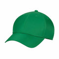 The NK393 by Nike is a solid green baseball cap featuring a curved brim and a button on top.