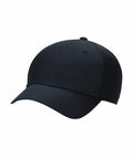 A plain black baseball cap with a curved visor and six-panel design, the Nike NK393.