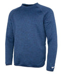 A Nike NK394 blue long-sleeve athletic shirt featuring a textured design and a small white logo on the lower sleeve.