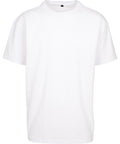 A loose-fit plain white short-sleeve T-shirt with a crew neckline, shown on a white background. No visible logos, patterns, or designs.