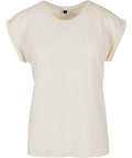 The T-Shirts product is a plain, off-white tee with short sleeves, turned-up cuffs, a round neckline, and a loose fit, displayed on a white background.