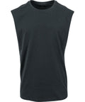 A sleeveless black crew-neck T-shirt called "T-Shirts" is displayed on a plain white background. It features a relaxed fit with no visible logos or designs.