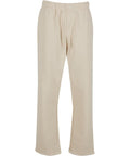 Sweatpants in beige featuring an elasticated waistband, straight-leg design, and a minimalist look with no visible logos or patterns, shown on a white background.