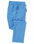NN500 scrub pants by Onna by Premier, featuring an elastic waistband, side pocket, and straight leg design, folded neatly.