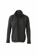A Nimbus Play NP08F fleece jacket in dark gray, featuring long sleeves and a high collar, showcased against a white background.