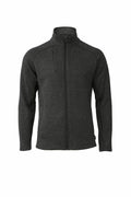 The NP08M by Nimbus Play is a full-zip fleece jacket in dark gray, featuring a high collar and side pockets.