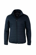 The NP11M jacket from Nimbus Play, featuring a black quilted design, front zipper, and high collar, is shown.