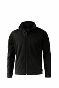 The Nimbus Play NP12M is a black softshell jacket featuring a high collar and a front zipper, showcased against a plain white background.
