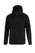 The Nimbus Play NP14M is a black jacket featuring a hood, a full zipper front, and long sleeves.