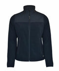 The Nimbus Play NP17F is a black zip-up fleece jacket featuring a high collar and vertical pockets, showcased on a plain background.