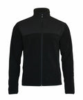 The Nimbus Play NP17M jacket, featuring a black fleece design with a full front zipper and high collar, is displayed on a plain background.