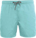 PA168 by Kariban Proact features light turquoise swim trunks with a black and white drawstring at the waist.