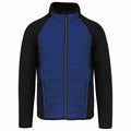 A PA233 jacket by Kariban Proact in blue and black, featuring a zip-up design, long sleeves, and a stand-up collar.