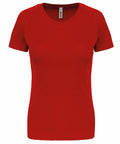 A Kariban Proact PA439 plain red short-sleeved t-shirt, displayed against a white background.