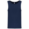 A Kariban Proact PA441 navy blue sleeveless tank top against a white background.