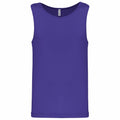 A solid purple sleeveless sports tank top from Kariban Proact, product code PA441, displayed on a white background.