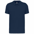 The Kariban Proact PA482 polo shirt, featuring a plain, dark blue design with short sleeves and a button-up collar, is displayed against a white background.