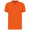 The PA482 by Kariban Proact is a plain orange polo shirt featuring a collar and three buttons down the front.