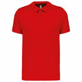The PA482 by Kariban Proact is a plain red polo shirt featuring a collar and button-down front, displayed on a white background.