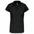 A short-sleeve polo shirt from Kariban Proact, model PA483, in plain black on a white background.