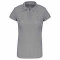 A Kariban Proact PA483 short-sleeve polo shirt in gray, displayed on a white background.