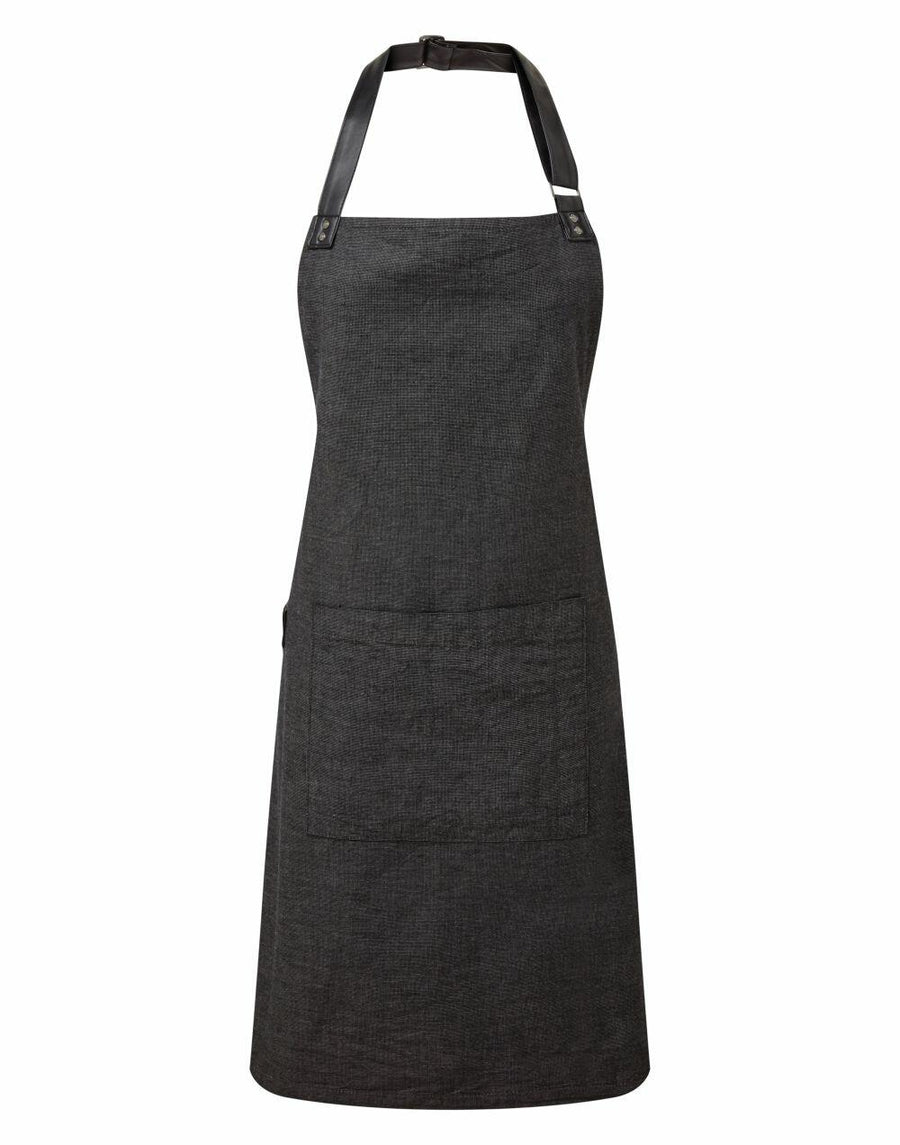 The PR144 Premier apron is available in black and features a front pocket along with an adjustable neck strap.