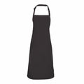 The Premier PR150 is a plain black apron with a neck strap and extended length, making it ideal for cooking or crafting.