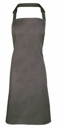 Introducing the PR150 by Premier: a simple, dark green apron with an adjustable neck strap, perfect for cooking or crafting. Displayed against a white background, this unadorned apron showcases a classic design.