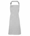 The Premier PR150 apron, featuring a plain gray design and an adjustable neck strap, is displayed against a white background.