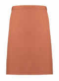 Product PR151 by Premier is a rust-colored, knee-length skirt featuring a minimalist straight design without any visible patterns or embellishments. It is photographed against a white background.