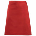 Product Name PR151 from Premier is an A-line skirt in a vibrant red color, featuring a smooth, plain texture that highlights its simple and elegant design.