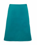 The Premier PR151 is a teal A-line skirt set against a white backdrop. It features a knee-length cut and boasts a sleek, minimalist design without any visible patterns or embellishments.