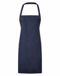The Premier PR165 apron showcased against a white background in a plain dark blue shade.