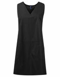 The Premier PR174 is a black sleeveless tunic featuring a V-neckline and two horizontal seams.