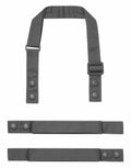 The Premier PR191 features a black adjustable strap with snap buttons and a buckle. Designed in an L shape, it includes two straight sections with snap closures, making it versatile for securing or carrying various items.