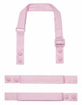 The Premier PR191 features a pink adjustable fabric strap with a buckle and multiple button fasteners, shown alongside two additional strap pieces.