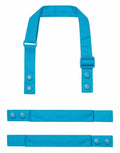 Introducing the Premier PR191, a versatile blue strap set featuring adjustable buckles and snap buttons, perfect for enhancing your bag or similar accessory.