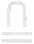 The PR191 from Premier features a white adjustable strap with two separate smaller straps, equipped with snap buttons for easy attachment. The image displays the straps laid out on a simple white background.