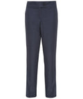 Premier's PR536 dark gray tailored trousers, featuring a button and zip closure, elegantly showcased against a white background.