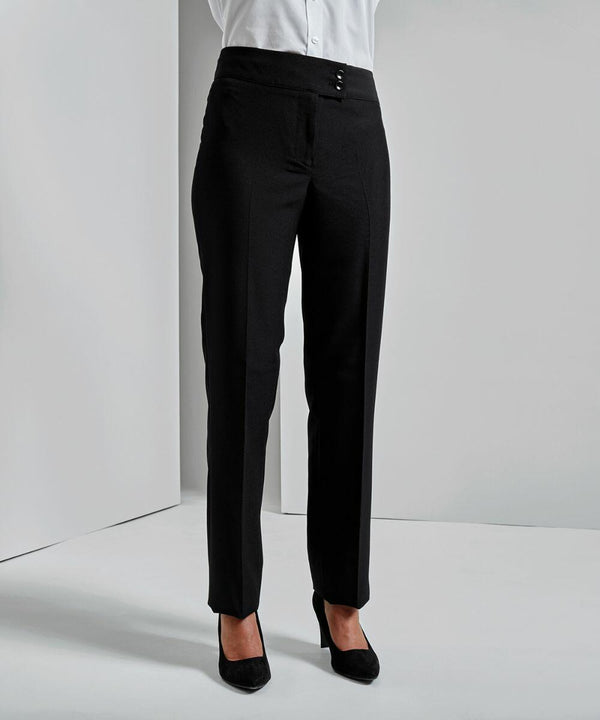 A person wearing black Premier PR536 tailored trousers and black heels, standing against a plain background with their upper body out of frame.