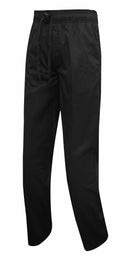 PR554 relaxed fit black drawstring pants by Premier, showcased on an invisible mannequin against a plain white background.