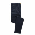 Folded pair of Premier PR560 dark blue jeans featuring gold-colored button accents.
