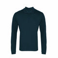 Premier's PR617 is a dark long-sleeve polo shirt that features a collar and buttoned placket against a plain white background.